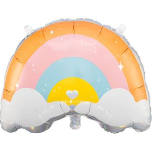 PartyDeco - Rainbow folieballon - Ballon - Multicolor