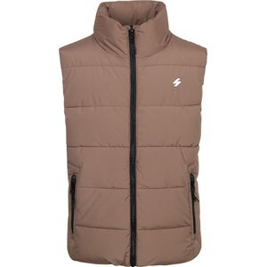 Superdry - Sports Puffer Bodywarmer Beige - Heren - Maat XXL - Modern-fit