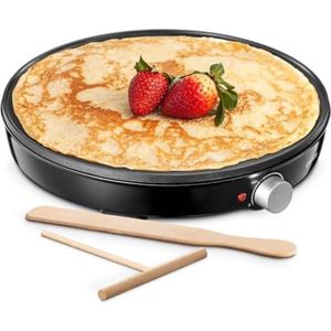 Gratyfied - Pancake maker - Pancake maker elektrisch - Crepe maker - Crepe maker elektrisch - ‎33,3 x 7,8 x 33,6 cm - 1,25 kg - Zwart