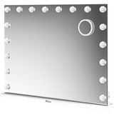 Mirlux Hollywood Make Up Spiegel LED Verlichting - Bluetooth Speakers - 10x Zoom - Ophangbaar - Wit - 80x60cm