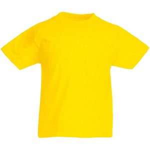 Fruit Of The Loom Originele T-shirt met korte mouwen voor kinderen / tieners (Geel)