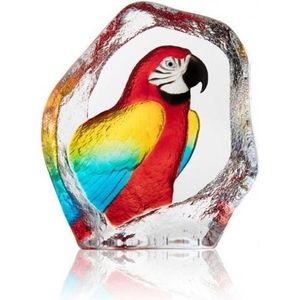 Kristallen sculptuur van een prachtige Papegaai