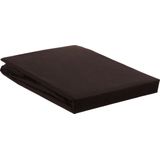 Ambiante Cotton Uni - Hoeslaken - Eenpersoons - 90x200 cm - Brown