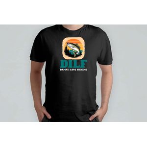 DILF Damn I Love Fishing - T Shirt - BestDad - SuperDad - NumberOneDad - CoolDad - BestePapa - SuperPapa - NummerEenPapa - CoolePapa