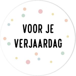 Voor je Verjaardag Sluitzegels - 15 Mooie Verjaardag Stickers - Cadeaustickers Gefeliciteerd & Jarig - 45 mm Sluitzegel Stickers - Goedkope Sluitstickers - Envelopstickers, Verjaardagstickers, Cadeauzakje Stickers, Inpakken, Cadeau - Kadostickers