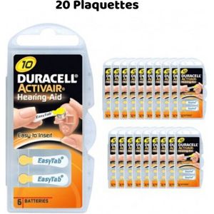 Duracell 10 - PR70 Activair EasyTab - 20 pakjes - 120 batterijen