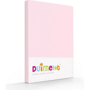 Luxe Katoen Ledikant Hoeslaken Roze | 60x120 | Ademend En Huidvriendelijk | Hoogwaardige Kwaliteit
