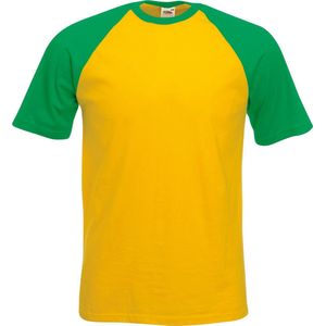 Shortsleeve Baseball T-shirt (Geel / Groen) S