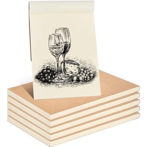 Mini Notepad A6 - Schetsblokken voor Reizigers en Studenten - 6 Stuks - Kraft Cover