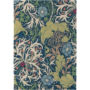 Morris & Co - Seaweed Ink 28008 Vloerkleed - 250x350  - Rechthoek - Laagpolig Tapijt - Klassiek - Meerkleurig