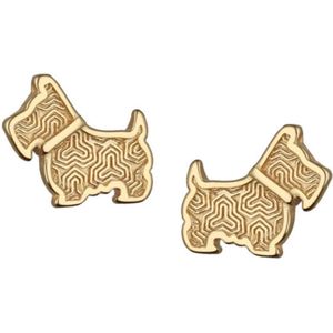Oorbellen Dames hondje - Oorbellen Dames goudkleurig - Oorbellen goudkleurig - Oorbellen dames Zilver 925 - Amona Jewelry