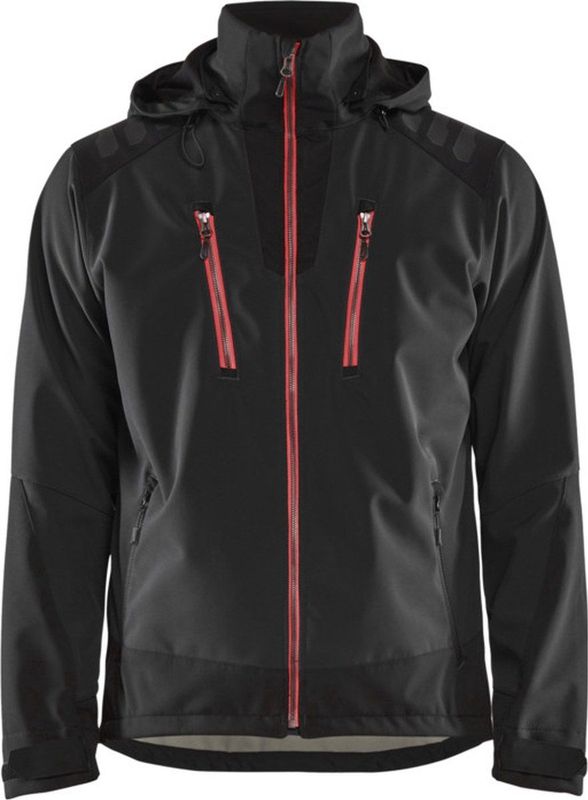 Blaklader Softshell jack 4749-2513 - Zwart/Rood - XL