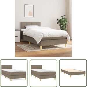 vidaXL Boxspring Taupe 80x200 cm met Matras Boxspringbed - Boxspring - Tweepersoonsbed - Stapelbed - Bed Frame