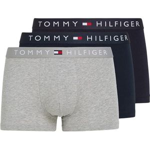 Tommy Hilfiger 3pack Trunk Heren Ondergoed - Grijs/Blauw/Blauw - Maat S