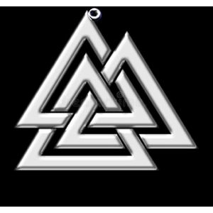 Odin's knot, hanger Valknut van 925 zilver