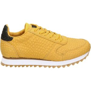 Worden Ydun Croco II dames sneaker - Geel - Maat 39