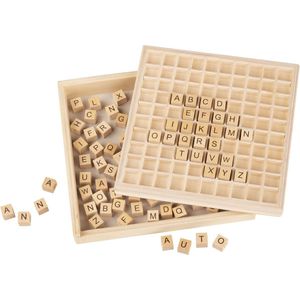 ZaciaToys Houten letter puzzel ABC - Alfabet leerspel - Educatief houten speelgoed