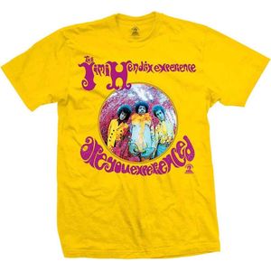 Jimi Hendrix - Are You Experienced Heren T-shirt - M - Geel