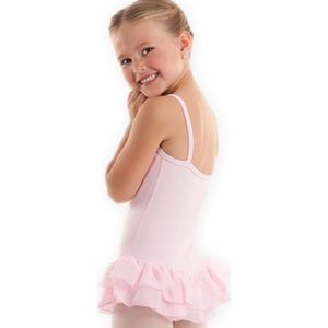 Dancer Dancewear® Balletpakje met tutu roze | Balletpak met tutu voor een meisje | ""Diva"" | Maat 128/134 | Maat 10 jaar