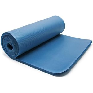 Yogamat Blauw 185 x 80 x 1,5 cm Gymmat Gymnastiekmat Vloermat Antislip Extra Dik Sport