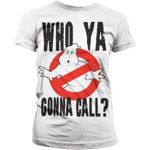 Ghostbusters Dames Tshirt -L- Who Ya Gonna Call? Wit