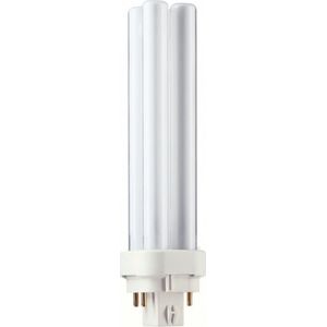 Philips PL-C Spaarlamp G24q-2 - 18W - Koel Wit Licht - Dimbaar - 2 stuks