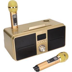 Karaoke-Apparaat Draagbaar Luidsprekersysteem Met 2 Draadloze Microfoons en Bluetooth-Luidspreker Voor Thuisfeesten - SD‑309 - Vergaderingen Bruiloften Picknicks Buiten Binnen .