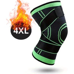 Livano Kniebrace - Sportbrace Knie - Knee Sleeves - Knee Sleeves Powerlifting - Compressie Knie Brace - Knee Wraps - Knee Support - Dames - Heren - Comfortabel - Groen - Maat XXXXL