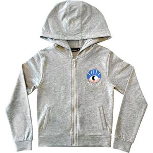 Moon Rebel vest hoodie sweater met rits Milou Grijs maat 10 (134/140)