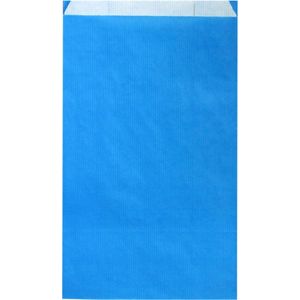 Cadeauzakje, inpakzakje, kadozakje, fourniturenzakje, papieren zakje 175+60x350mm blauw (100)
