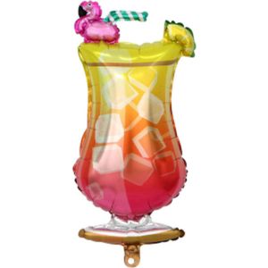 Cocktail ballon - XL - 90x40cm - Thema feest -Vakantie - Cocktail - Versiering - Tropische - Tuin feest - Good Vibes - Summer - Beach - Zon Zee Strand -Drank - Ibiza - Leeg