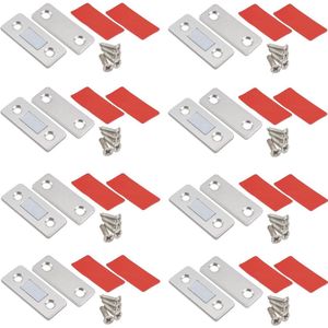 Zelfklevende Deurmagneet voor Meubels - 8 Stuks - Sterke Magneet met Dubbelzijdige Tape en Schroeven