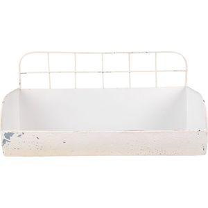 Clayre & Eef Wandrek 38x14x20 cm Beige Ijzer Rechthoek Muurrek