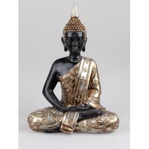 Buddha - Zwart - Goud - 41cm - Boeddha