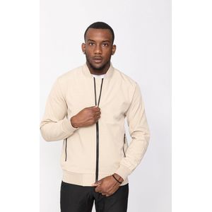 Zayn Beige Bomberjack Herenjas met Rits - Zomerjas - Maat M - Stijlvolle Zomerjas voor Heren