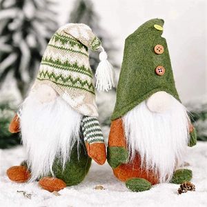 2 Stuks Kerst Gnome Zweedse, Schattige Handgemaakte Kerst Zitten Kerstman Dwerg Poppen Gonks Dwerg Elf Beeldjes voor Xmas Haarden Kantoor Kerstfeest Decor (25cm x 16cm)