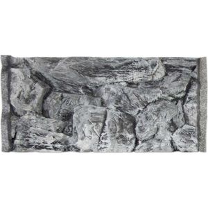 Aquarium-Terrarium Achterwand Rock  - Grijs -  60 x 30 cm