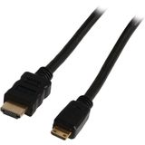 High Speed HDMI cable with Ethernet HDMI connector - HDMI mini connector 1.00 m black