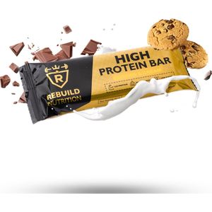 HIGH PROTEIN BAR - Cookies & Cream - Gezonde Eiwitrepen - Proteine Repen - 22 gram Hoogwaardig Eiwit Per Reep - Proteine Bar - 12 stuks (12 x 60 gram)