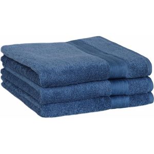 Set 6 Handdoeken Bamboe Blauw Belgisch Fabricaat/ 6 Pieces Serviette de Bain Blue Bamboe, Fabricage en Belgique.