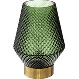 Atmosphera tafellamp LED gouden voet Groen - H17 cm -Lamp - Zonder snoer - Sfeerverlichting