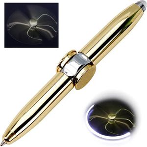 Fidget pen - LED licht - fidget spinner - balpen - vinger spinner - Goud