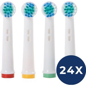 Saaf Opzetborstels geschikt voor Oral B - 24 stuks - Elektrische Tandenborstel - Incl Kleurringetjes