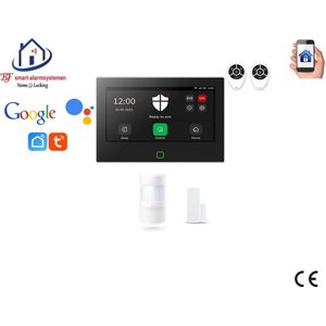 Draadloos/bedraad alarmsysteem met 7-inch touchscreen werkt met wifi en met spraakgestuurde apps. ST01B wifi