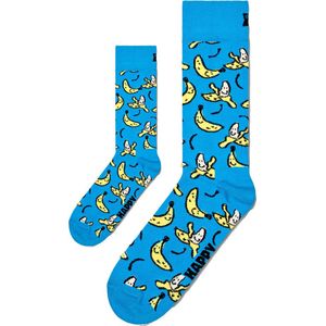 Zo Vader Zo Zoon/Dochter Matching sokken Banana Split | Maat: Vader 41 - 46 | Kind 2 - 3 jaar | blauw-geel