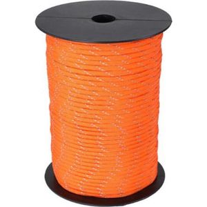 Allesvoordeliger paracord 4 mm - 7 core - 5 meter - oranje grijs zwart