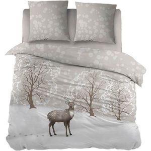 Snoozing Dora - Flanel - Dekbedovertrek - Tweepersoons - 200x200/220 cm - Zand