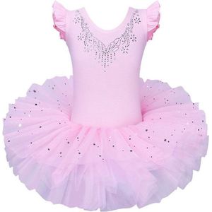 Balletpakje met Tutu Roze Sparkle Style - Ballet - 104-110prinsessen tutu verkleed jurk meisje EAN 6013722660609