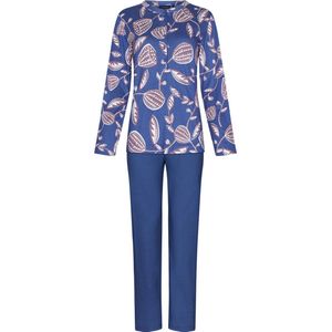 Blauwe dames pyjama met knopen - Blauw - Maat - 46