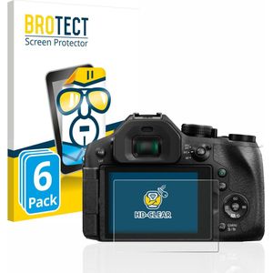 BROTECT - Screenprotector voor Panasonic Lumix DMC-FZ300 - Folie Beschermfolie transparant (6 Stuks)